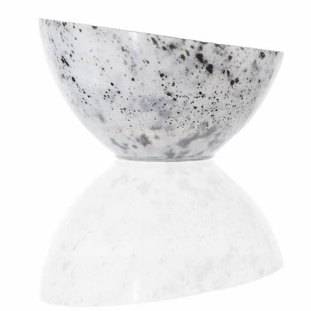 Салатник ARDACAM Hills ARD 1254.65 d 25 см h 14,5 см (стекло, цвет / декор белый с черными вкраплениями)