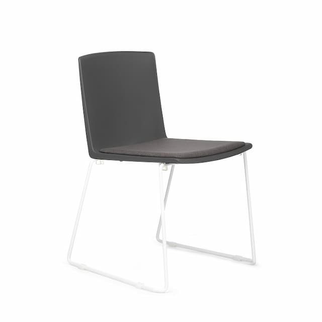 Кресло RV DESIGN Simple (X-19) белый каркас / серая ткань