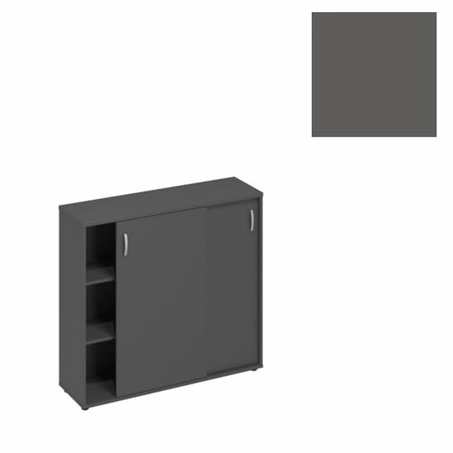Шкаф-купе средний (для 2-х столов 70) Юнитекс А4 (144.4x36.4x112.8) А4 304 АР антрацит премиум