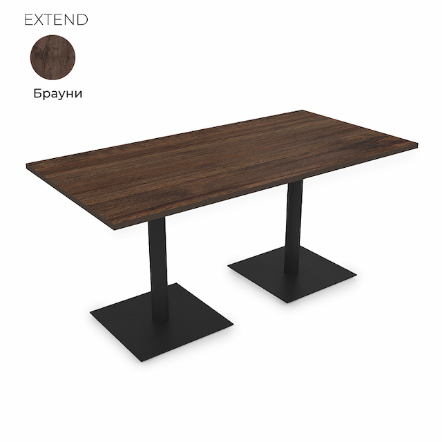 Стол на 2-х опорах Алсав 21EXTEND.120 Brauni
